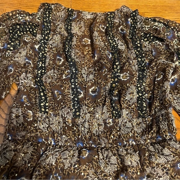 Ulla Johnson Tiered Silk Blend Brisa Mini Dress Noir Patchwork Sz 2 Party Dress - Picture 12 of 16